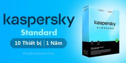 Kaspersky Standard 10 Thiết bị (1 Năm) - Bản quyền chính hãng